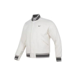 Nike Logotipo Spaudos Dryžuota Viengubo Krūtinės Beisbolo Striukė Vyri&scaron;ka Vir&scaron;utinė Apranga Phantom-Grey White DQ5011-030 XXL