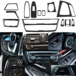 13 vnt. tikro anglies pluo&scaron;to vidaus apdailos dangtelis, skirtas BMW 3 4 serijai F30 F34