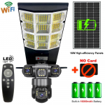 2-in-1 saulės gatvės &scaron;viestuvas, kamera, kiemo &scaron;viestuvas, daugiafunkcis stebėjimo &scaron;viestuvas, energijos įkrovimas 【Wifi】2 IN 1 No Card juoda