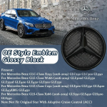 Juodas Rėmelis Ir Sidabrinis Rėmelis 3D Veidrodinė Priekinė Grotelių Emblema Logotipas Mercedes Benz GLC X253 GLE W166 C292 GLS X166 16-19 Ženklelis