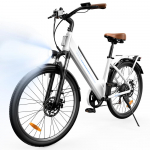 iScooter Ucitys Miesto Komutavimo Elektrinis Dviratis Unisex 350W Variklis 36V13Ah Baterija 120 KG Apkrova 88KM Nuotolis Miesto E-Dviratis balta