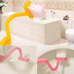 S formos &bdquo;Toliet&ldquo; &scaron;epečio valymo pusė, i&scaron;lenkta &scaron;vari namų apyvokos reikmenys &bdquo;Closestool&ldquo; rankinis įrankis One Size