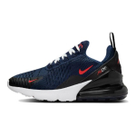 Nike Air Max 270 amortizacija, atsparūs dilimui žemi vaiki&scaron;ki bėgimo bateliai Mėlyni Unisex 943345-410 36