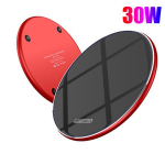 NAUJAS 50 W &bdquo;Qi&ldquo; belaidis įkroviklis greito įkrovimo padėklas, skirtas visiems Qi standartiniams &bdquo;iPhone&ldquo; &bdquo;Samsung Huawei Xiaomi&ldquo; Android mobiliesiems telefonams 30W Upgraded version