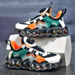 Vaiki&scaron;ki sportbačiai su kvėpuojančia sukama mygtuku kvėpuojantys kvėpuojantys berniukų laisvalaikio batai mink&scaron;tu dugnu 32