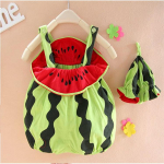 Unisex Baby Clothes Cotton Newborn Girl Boy Fruit Clothes Animal Tiger Watermelon Infant Toddlers Jumpsuits Pajamas With hat Clothing 90