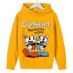 vaiki&scaron;kas žaidimas Cuphead gobtuvas berniukams Merginoms Madingi animaciniai megztiniai pavasario ir rudens modelis Siaubo drabužiai ilgomis rankovėmis 3-13 m. 160