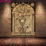 Paslaptingo alchemiko elemento taisyklė Retro sieninis menas Drobė Tapyba Dangaus menas visatoje 21cm&times;30cm NoFrame