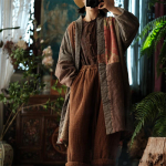 &bdquo;Johnature&ldquo; moteri&scaron;ki vintažiniai kratiniai spalvoti žiemos parkai Laisvi ilgomis rankovėmis &scaron;ilti paltai Lininiai plius medvilniniai moteri&scaron;ki ilgi parkai