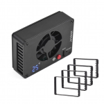 Andoer FS-04A Kameros au&scaron;inimo ventiliatorius I&scaron;orinė au&scaron;inimo sistema su temperatūros nustatymu OLED ekranu 4 vnt. juoda
