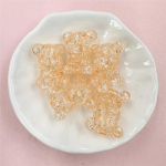 Madingi 18,5 * 22,5 mm akrilo aksesuarai &bdquo;pasidaryk pats&ldquo; karoliai, 5 vnt., sprogstanti me&scaron;kos apyrankė, rankų darbo papuo&scaron;alai, gaminantys permatomus karoliukus oranžinė