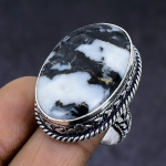 Zebra Jasper Gemstone handmade 925 Sterling Silver gift Jewelry Ring Size 9 P2B21