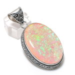 Pink Triplet Opal Gemstone Handmade 925 Sterling Silver Pendant 2.25 o0k37