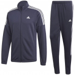 Adidas Sportinio Gyvenimo Būdo Serijos Stovimos Apykaklės Vienspalvis Patogus &Scaron;varkas Ir Elastingos Ilgos Kelnės Laisvalaikio Sportinis Kostiumas Vyrams Kostiumas Mėlynas DV2446 XL blue