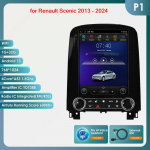 Hizpo 9.7 Tesla Style Carplay 4G 2Din Android automobilio radijas, skirtas Renault Scenic 2013&ndash;2024 Multimedijos vaizdo grotuvas GPS DSP Autoradio Intelligent Screen P1 4Core 1G 32G AI