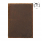 &bdquo;Jiameida Vintage Crazy Horse Leather Passport&ldquo; piniginė ir kortelių laikiklis tamsiai ruda spalva