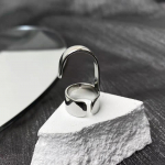 Eleganti&scaron;kas japonų ir korėjiečių įkvėptas lankstomas žiedas su geometriniu dizainu i&scaron; auk&scaron;čiausios kokybės metalo Adjustable Open Size