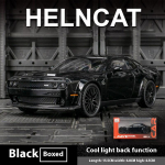 1:32 Dodge Challenger Hellcat Žaislinis Automobilis Mastelis Metalinis Liejinys Automobiliai Žaislas Atitraukiamas Hellcat Modeliniai Automobiliai su Garsu ir &Scaron;viesa Hellc juoda