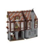 Buildmoc Idėjos Architektūra MOC-169454 Viduramžių Kepykla Pilis 780 VNT Plytelės Modelis MOC Statybinės Detalės Žaislai Vaikams Dovanos