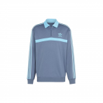 Adidas Originals Džemperis su apykakle, trimis juostelėmis ir pusės užtrauktuku Vyri&scaron;ki Vir&scaron;utiniai drabužiai Tamsiai mėlynas IS2147 XL