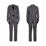 Anime Džeko Skelingtono Cosplay Kostiumas Filmas The Nightmare Cosplay Before Christmas Dryžuoti Vir&scaron;utiniai Drabužiai Kelnės Aprangos Helovino Kostiumai S 40-45kg smėlis