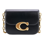 Coach Idol 21 Auksinis Logotipas Magnetinis Užsegimas Odinė Įstrižai ant Peties Rankinė Mažos Moteri&scaron;kos Rankinės Juoda CW648-B4BK Basic Set (Bag+Dust Bag)