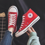 Auk&scaron;to kirpimo drobės bateliai moteri&scaron;ki pavasario ir rudens nauji studenti&scaron;ki korėjieti&scaron;ka versija ulzzang madingi Harajuku retro universalūs ins sportbačiai 35