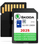 Žemėlapis Karta Skoda Mib2 2025 Europa Superb Octavia Fabia Kodiaq Radarai