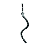 Les Tr&eacute;sors De Lily [L6690] &ndash; Sidabrinis pakabukas &bdquo;Sissi&ldquo; juodas sidabras (padengtas rodžiu) &ndash; 25x1 mm