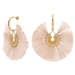 Les Tr&eacute;sors De Lily [Q8587] - Cr&eacute;oles cr&eacute;ateur acier 'Cleapatra' beige dor&eacute; - 20 mm- 50 mm