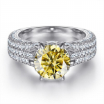 BagueRingen 2ct moissanite žiedai originalūs sidabriniai 925 juvelyriniai vestuviniai žiedai moteri&scaron;ki papuo&scaron;alai dovanos dydis 5-10 5 auksas/geltona