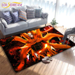 Anime Naruto 3D spausdinimo kilimėlis virtuvei, durų kilimėlis, miegamojo kilimai svetainei, skalbyklai, vonios kambariui, neslystantis grindų kilimėlis 100cm x 120cm
