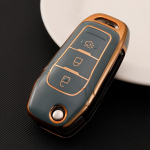 Madingi TPU automobilio nuotolinio valdymo pulto raktų dėklo dangteliai, skirti Ford Fusion Fiesta Mondeo Ecosport Kuga Escort Everest Ranger F150 priedams Key Case balta