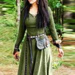 Moteri&scaron;ka mada Viduramžių ilgomis rankovėmis didelė suknelė, chalatas, senovinė pasakų elfų suknelė, renesansinė keltų vikingų rūbai, fantastiniai balių suknelės S