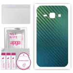 apgo Protective Skin Sticker for the back compatible with Samsung Galaxy J1 (2016), Wrap Film, Foil, Vinyl - Pattern Carbon Chameleon CAKA1
