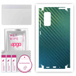 apgo Protective Skin Sticker for the back+sides compatible with Samsung Galaxy S20 FE, Full Wrap Film, Foil, Vinyl - Pattern Carbon Chameleon CAKA1