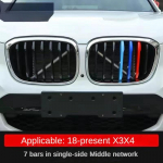 3 vnt / rinkinys M Power Car Racing priekinių grotelių apdailos juostos, skirtos X1 X2 X3 X5 E46 E90 E91 E92 E93 F30 E60 E61 F10 G30 G20 F07 F11 F18 na&scaron;umui for 18-2024 X3 and X4
