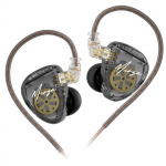 KZ Merga 2DD Dinaminiai garsiakalbiai HIFI Muzikinės ausinės Įdedamos laidinės ausinės 4 garsiakalbiai No Mic juoda