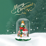 Kūrybinės Kalėdinės Dovanos &Scaron;viečianti Kalėdų eglutė Briedis Me&scaron;kėdis Konstruktorius Christmas snowman-516Pcs
