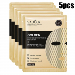 24k auksinė korio lak&scaron;tinė kaukė drėkina ir pa&scaron;alina rauk&scaron;les Medaus esencija gležna oda Kolagenas stangrina odą 5pcs