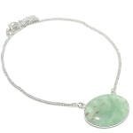 Fluorite Gemstone Handmade 925 Sterling Silver Jewelry Necklace 18 q2y15