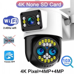 4K 8MP IP kamera &bdquo;Wi-Fi&ldquo; lauko, atspari vandeniui, 10 kartų priartinusi 4G belaidė kamera &bdquo;Yoosee&ldquo; trigubo lę&scaron;io dviejų ekranų balsas ColorNight Vision CCTV Wifi Camera