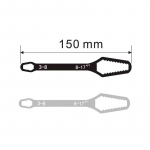 3&ndash;17 mm universalus &bdquo;Torx&ldquo; veržliaraktis, reguliuojamas daugiafunkcis veržliarakčių lenta Dviejų galvučių daugiafunkcis &bdquo;Torx&ldquo; veržliarakčių taisymo rankinis įrankis sidabras
