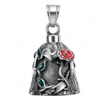 Luck Riding Bell Biker Guardian Lucky Bell Titano plieno varpas su graviruota rože
