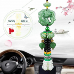 Tang stiliaus automobilio pakabukas: Kinų įkvėptas galinio vaizdo veidrodėlio pakabukas saugiam ir stilingam automobilio interjerui Single Pack