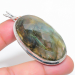 Labradorite Handmade 925 Sterling Silver Jewelry Pendant 2.36 s5p87