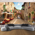 3D Miesto Tapetai Gatvės Peizažas Sienų Freska Kavinė Restoranas Svetainė Miegamasis Fono Sienų Popierius Dekoravimas 200 cm(W) x 140 cm(H)