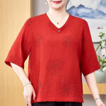 Didelių dydžių 3XL-8XL kasdienės palaidinės moterims, vir&scaron;ūnės, laisvi, vintažiniai, dideli, pusės rankovių mar&scaron;kiniai, vasariniai drabužiai 3XL