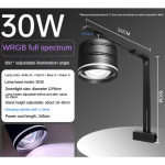 30W/50W Akvariumo LED Lempa Žuvų Bakas Vandens Augalų &Scaron;viesa &Scaron;viesinanti Skatinanti Augimą Viso Spektro WRGB I&scaron;vestis Samanų Prožektorius 30W-WRGB Full spectrum