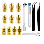 19 vnt. 0,4 mm 3D spausdintuvo ekstruderio purk&scaron;tukų valymo adatų įrankių rinkinys, skirtas CR-10 Ender